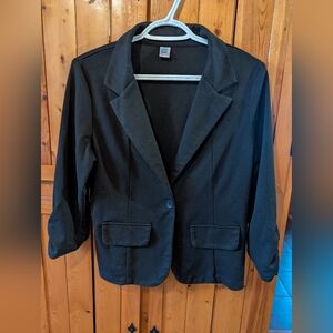 Tag Black Single-Button Women's Blazer Jacket